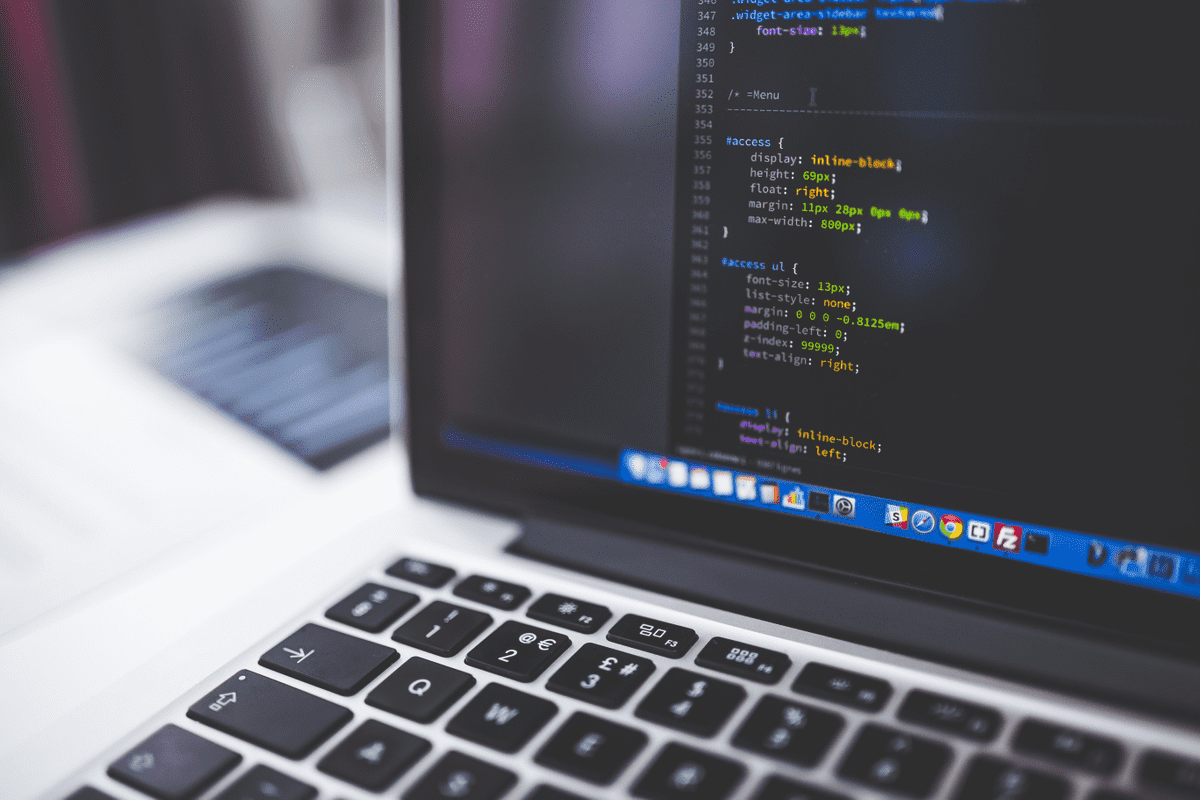 Laptop Screen with Code